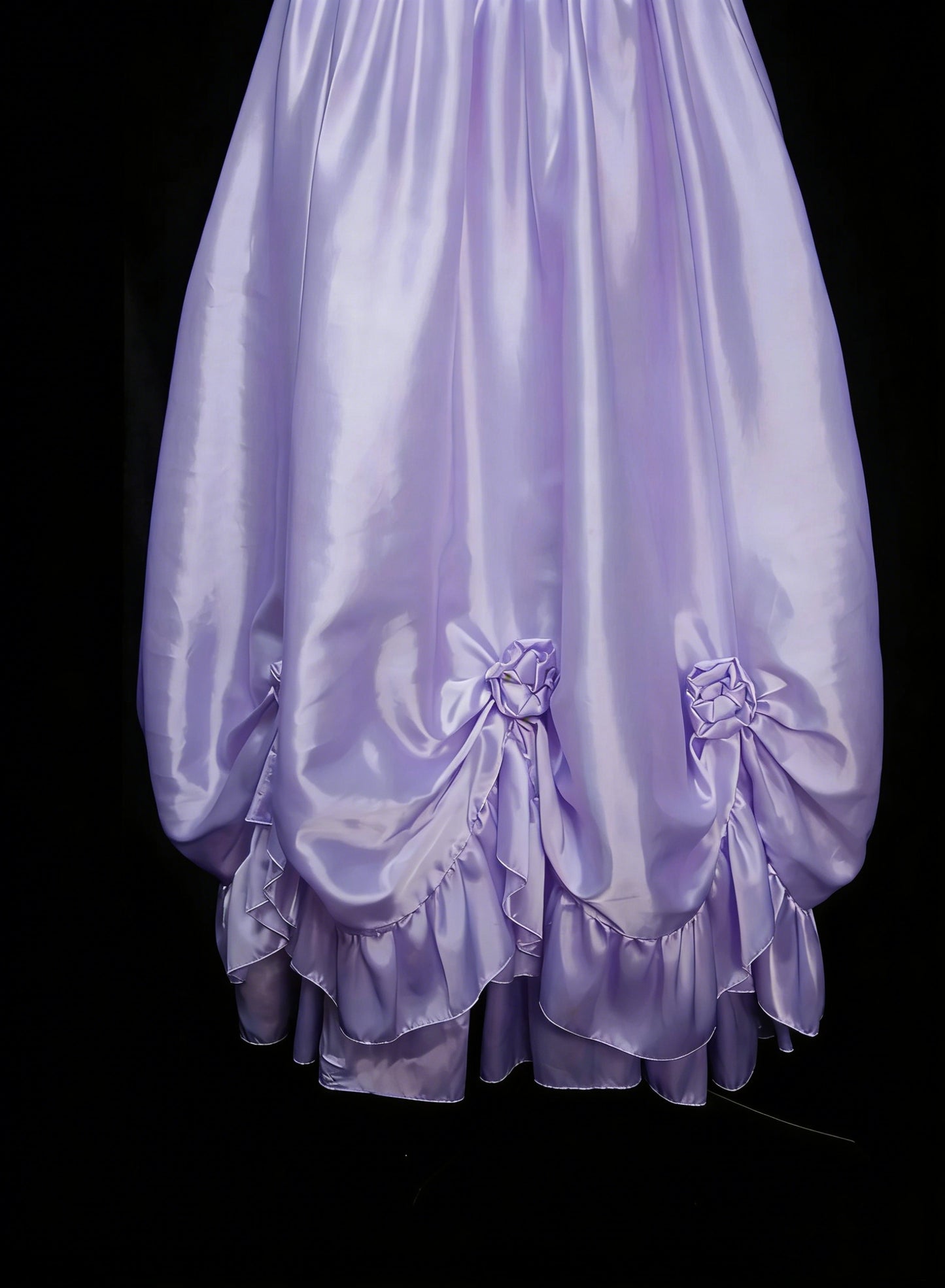 Vintage Ballkleider Ästhetik 1950er Jahre Retro A-Linie Lila Midikleid Satin Partykleid N2128