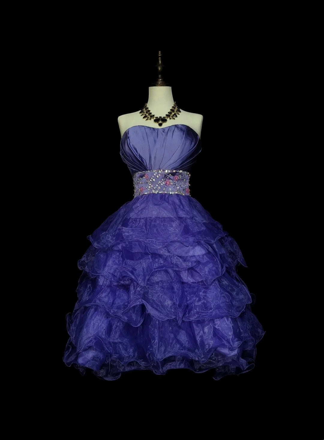 Robe de bal bustier unique en tulle bleu royal, inspiration années 2000, robes de bal courtes, inspiration robes de soirée N1357
