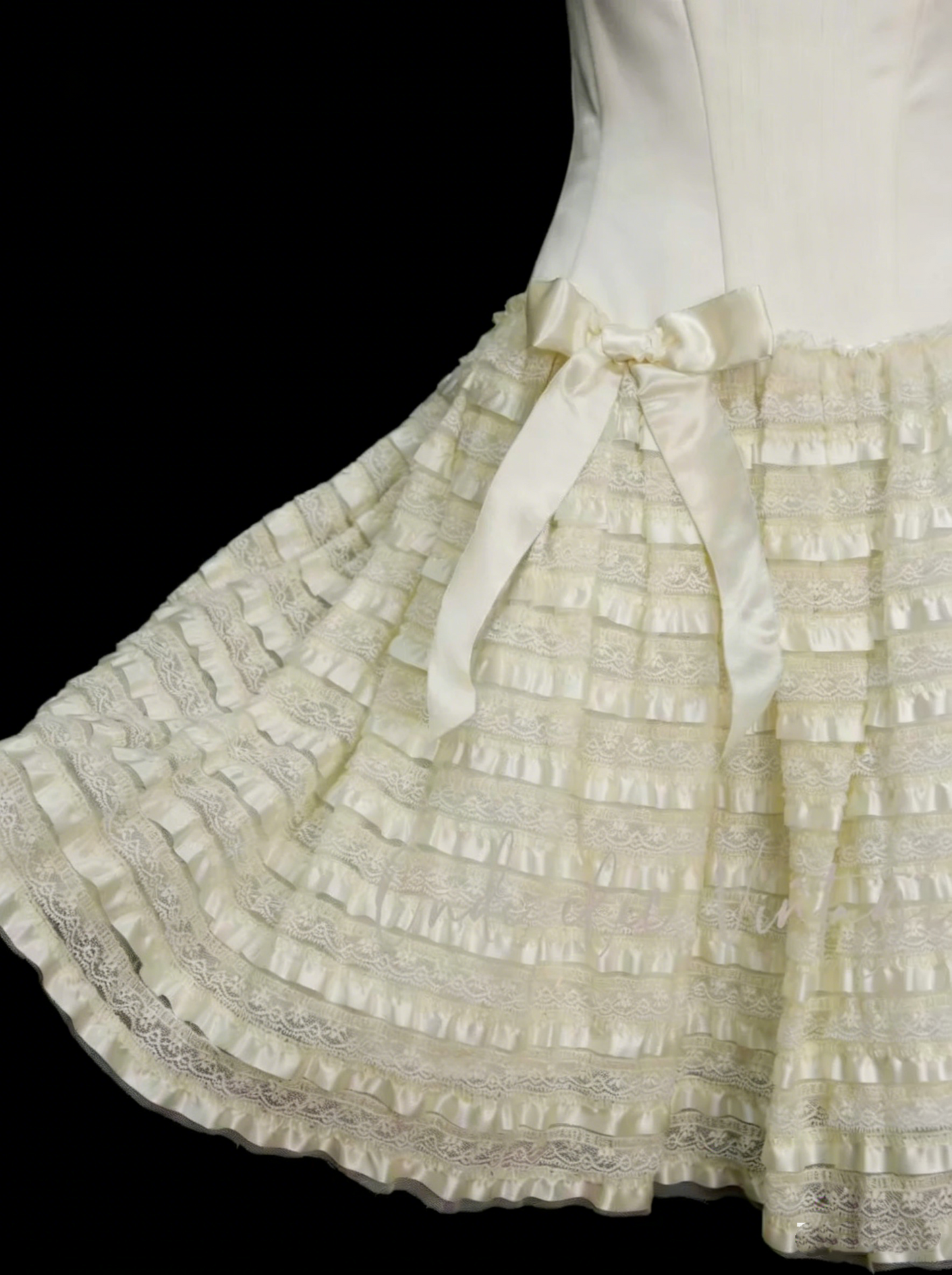 Robe de bal bustier unique en tulle abricot, longueur genou, inspirée des robes de bal des années 2000, N1445
