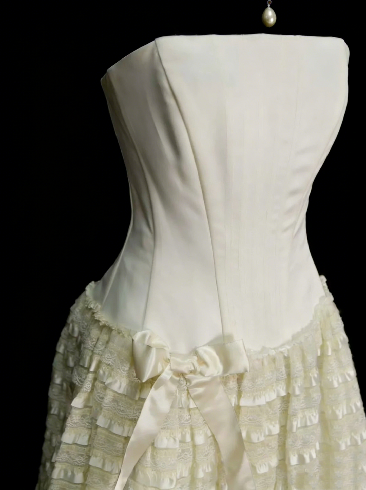 Robe de bal bustier unique en tulle abricot, longueur genou, inspirée des robes de bal des années 2000, N1445
