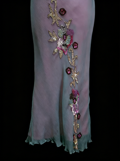 Robe femme été nouveau style vintage rétro sirène lilas robes de bal N2243