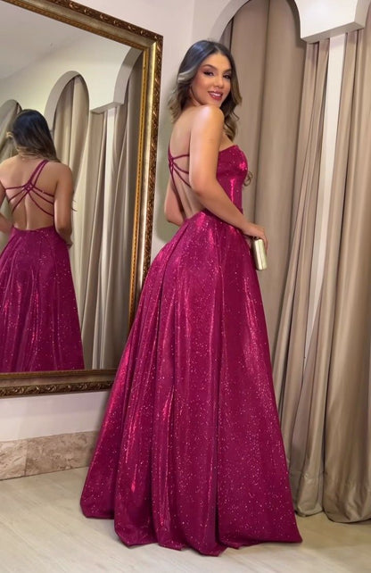 Elegant A line One Shoulder Fuchsia Sequin Senior Teens Prom Dresses With Open Backes Evening Party Formal Gown 18th Birthday Gowns AB793