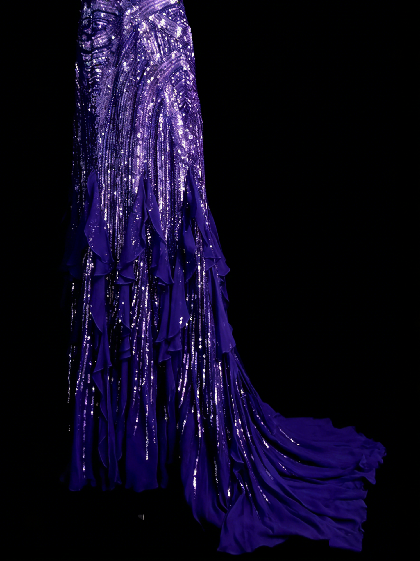 Classy Mermaid Halter Grape Sequin Sleeveless Long Senior Prom dresses High School Formal Dresses N1257