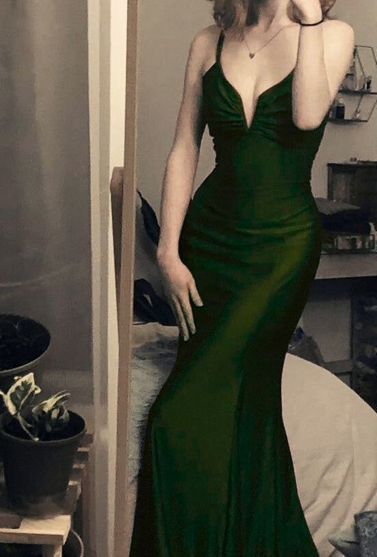 Robe de soirée longue sirène bordeaux, inspiration pour bal de promo N269