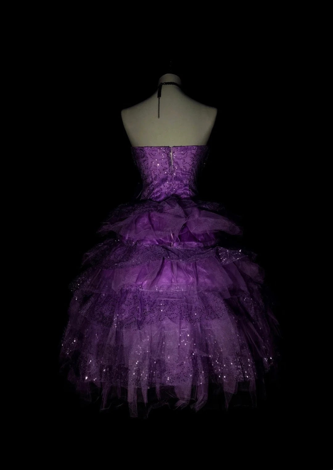 Robe de bal bustier unique en tulle violet, inspiration années 2000, robes de bal courtes, inspiration robes de soirée N1363