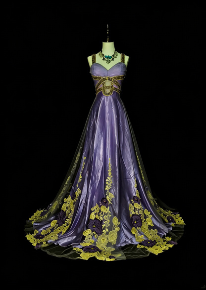 Robe de bal rétro années 70, coupe trapèze, bretelles spaghetti, satin raisin, sans manches, N1487