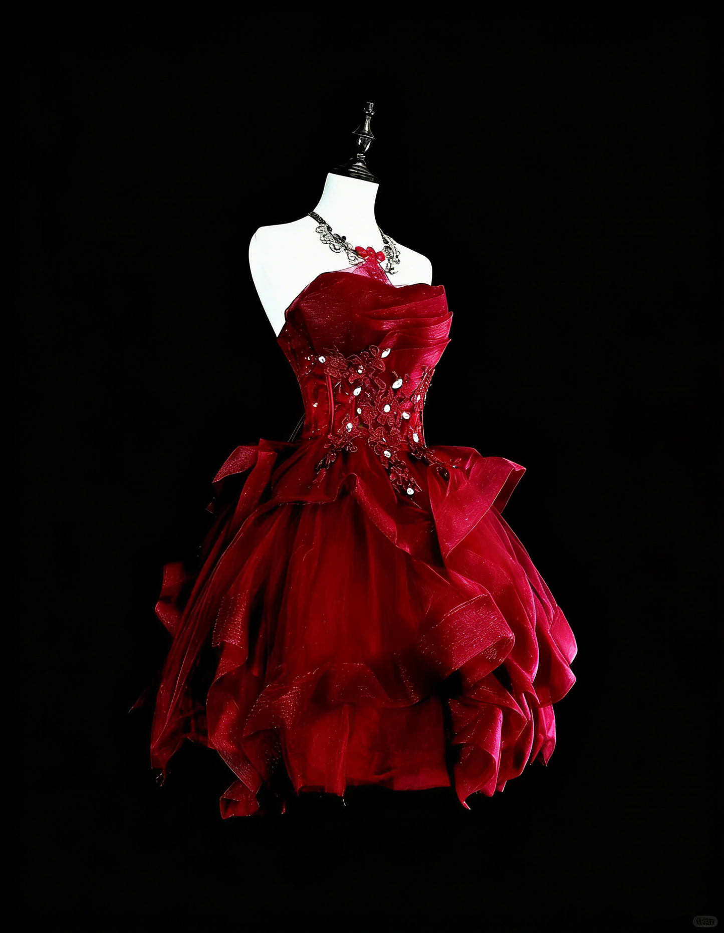 Robe de bal vintage bustier bordeaux courte, inspiration années 2000, robes de bal de promo, inspiration robes de soirée N1610