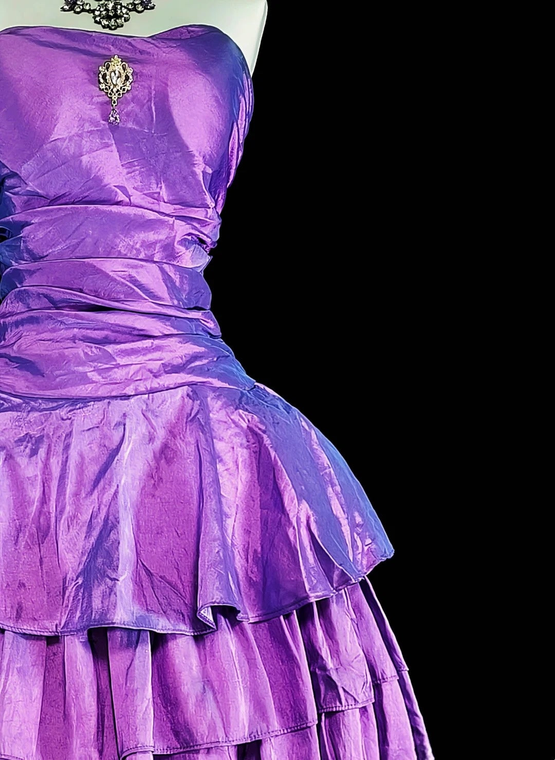Mignonne Robe de Bal Bustier en Taffetas Violet Courte Mini pour Soirée de Retour N2379