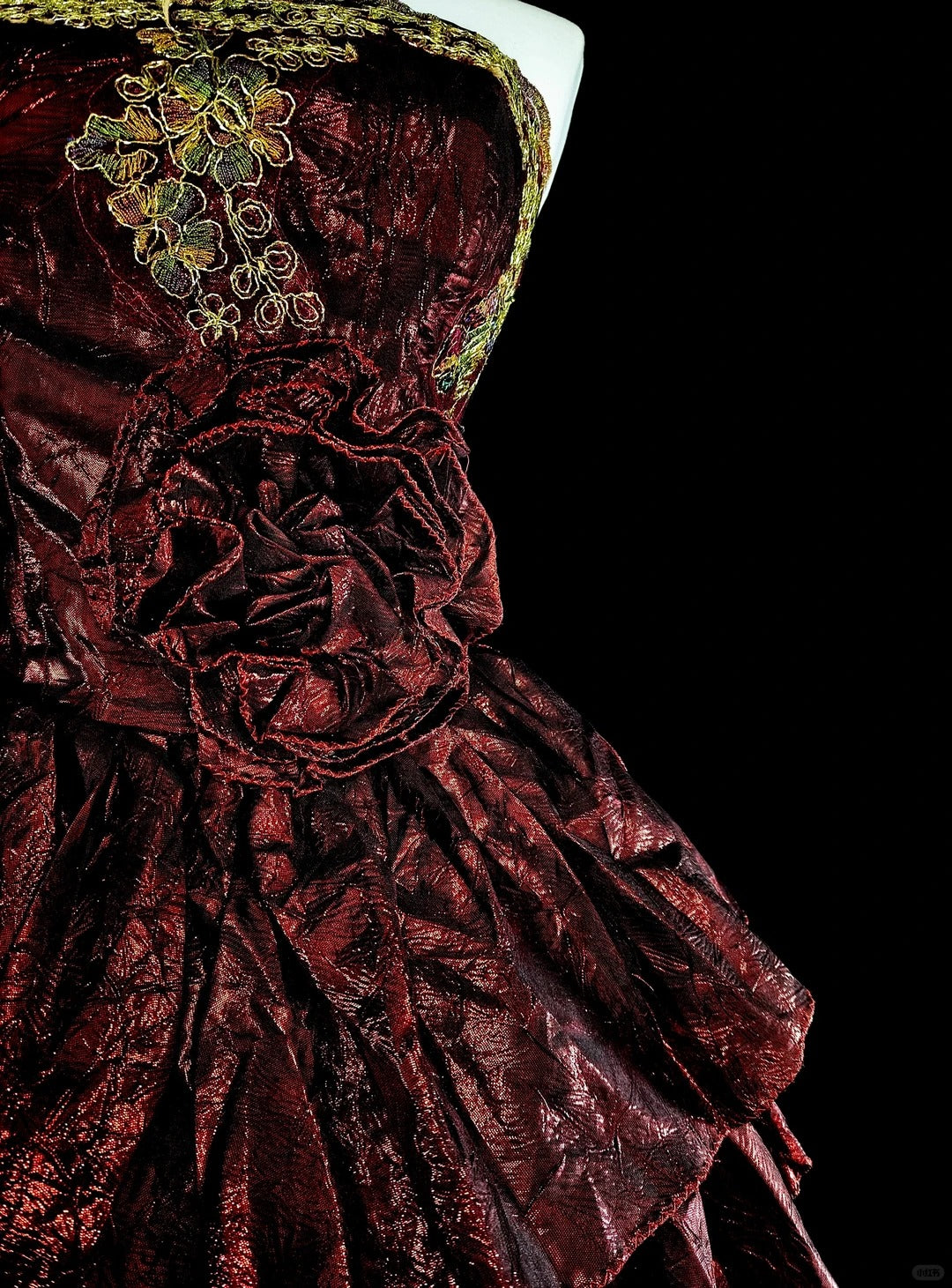 Robe de bal vintage bustier courte en taffetas bordeaux, inspiration années 2000, robes de bal de promo, inspiration robes de soirée N1611
