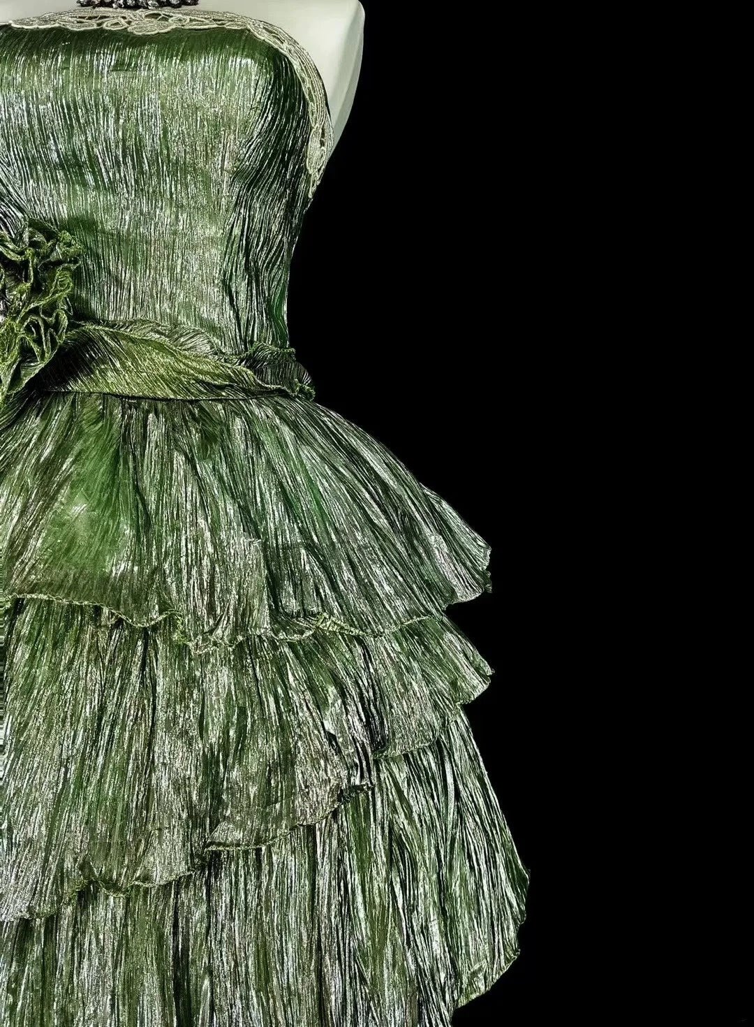 Einzigartiges Ballkleid, trägerlos, grün, kurz, Heimkehrkleid, Hoco Cocktailkleid N3074