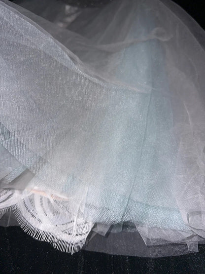 Modest Homecoming Dresses Outfit inspo Ball Gown Strapless Blue Tulle 16th Birthday Cocktail Ideas Outfits RB8268