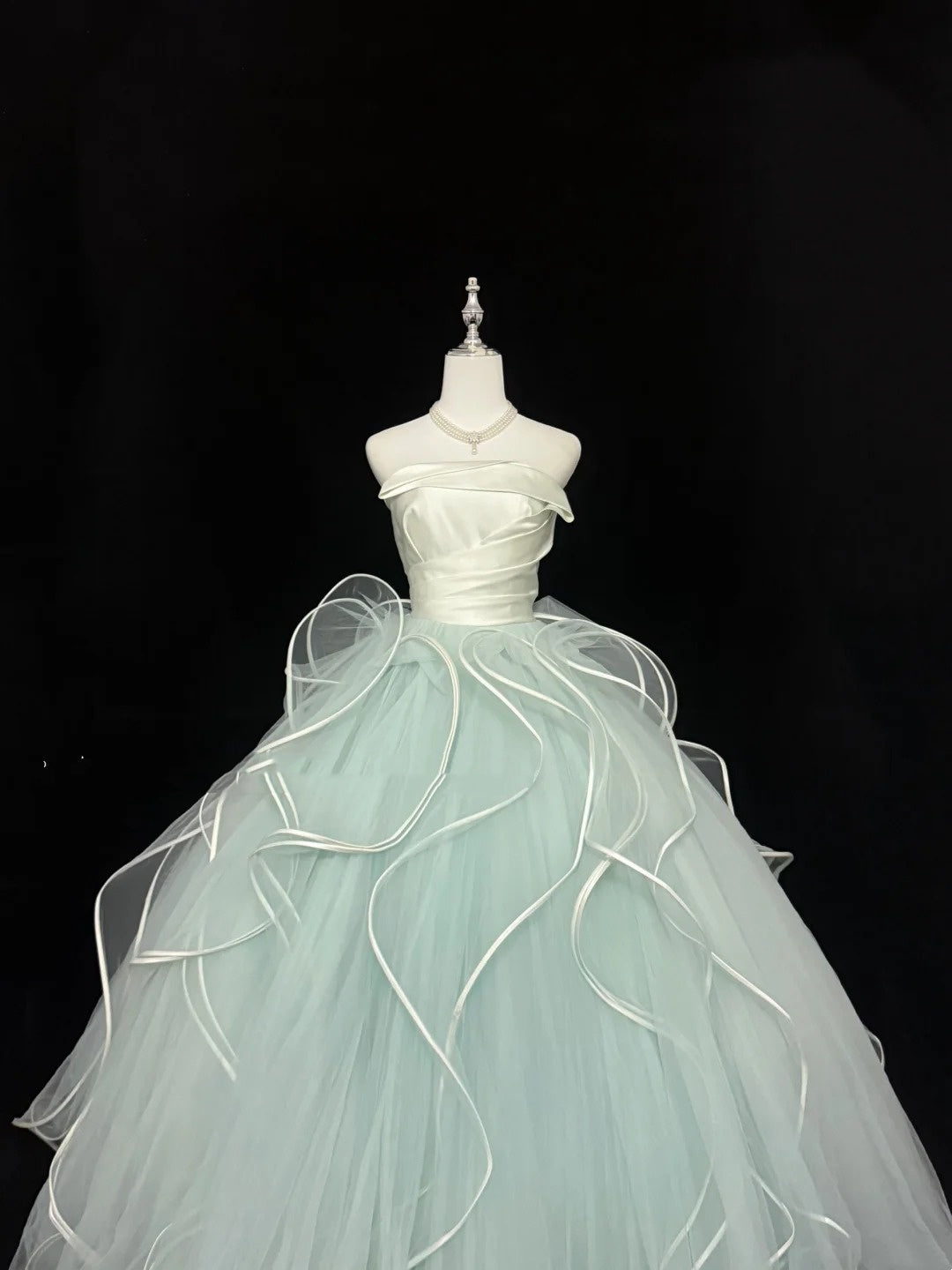 Sweet 16 Dresses Long Ball Gown Sweet Sixteen Long Birthday Dress Strapless Sage Green Formal Gown RC0345