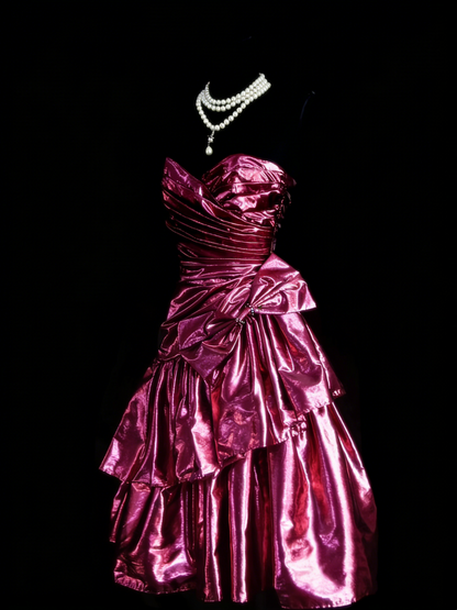 Retro Ball Gown Pink Sweetheart Hoco Gowns Short 18th Birthday Dress Homecoming Dresses N1259