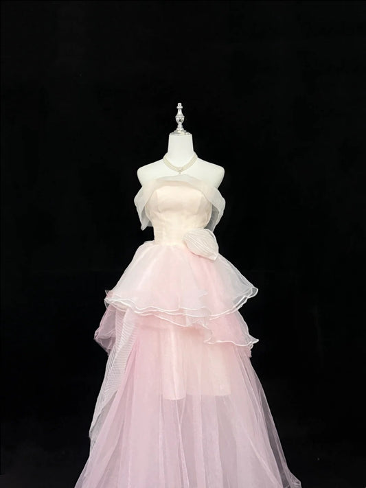 Pink Prom Dress Inspo Ball Gown Off Shoulder Long 18th Birthday Outfits Formal Party Gown RC0266