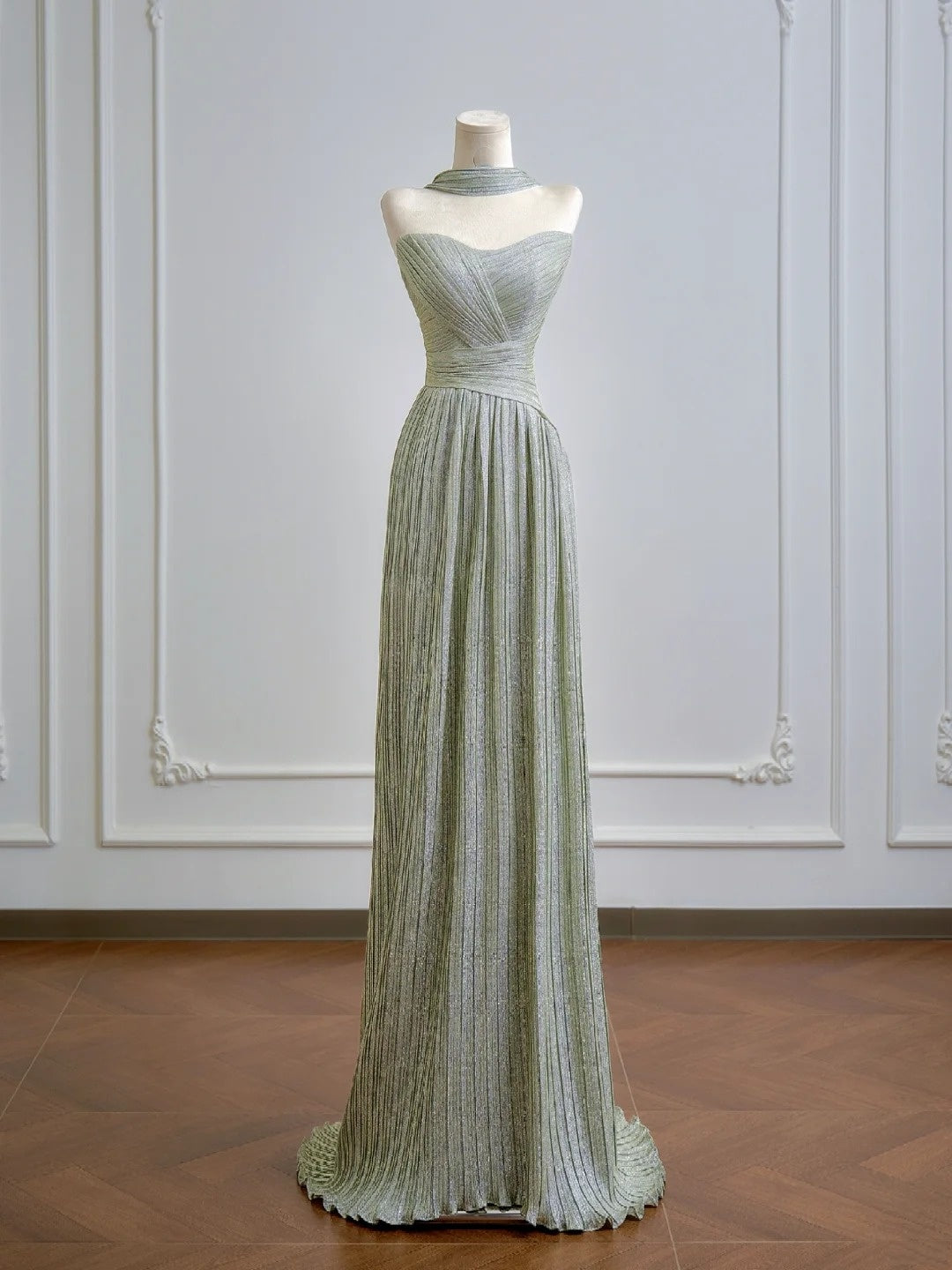 Romantic A Line Strapless Sage Green Long Prom Dresses Impress 18th Birthday Outfits Party Gown N394
