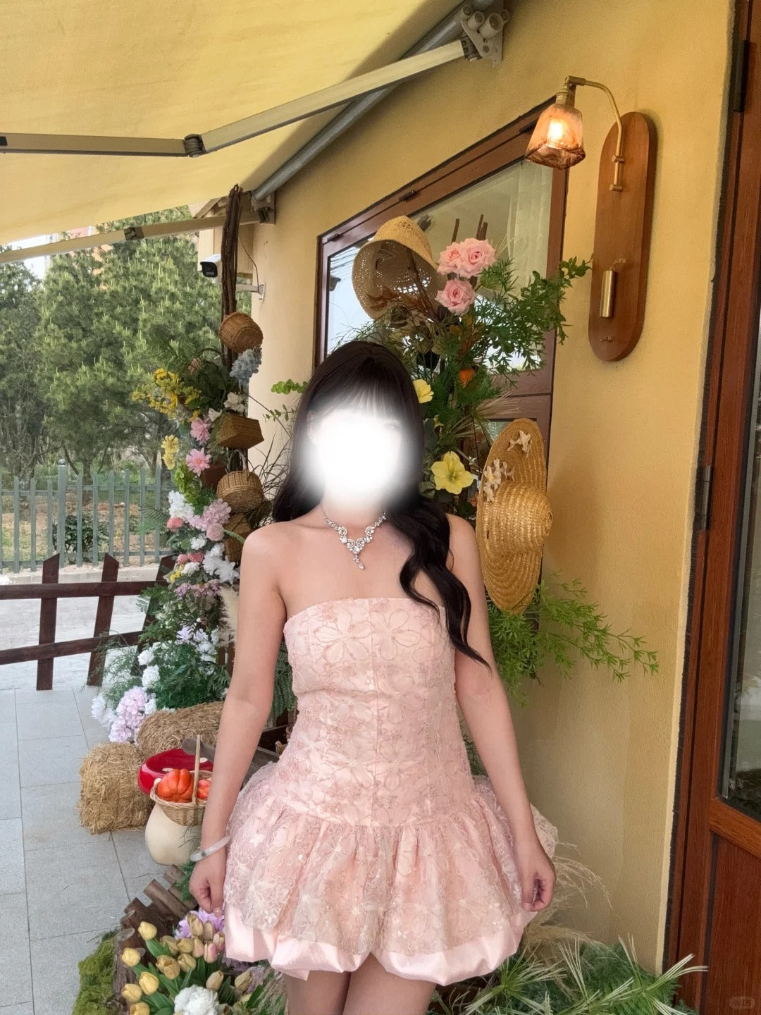 Modeste robe de bal bustier rose dentelle courte mini inspiration senior tenues 16ème anniversaire robes de bal de promo RB3973
