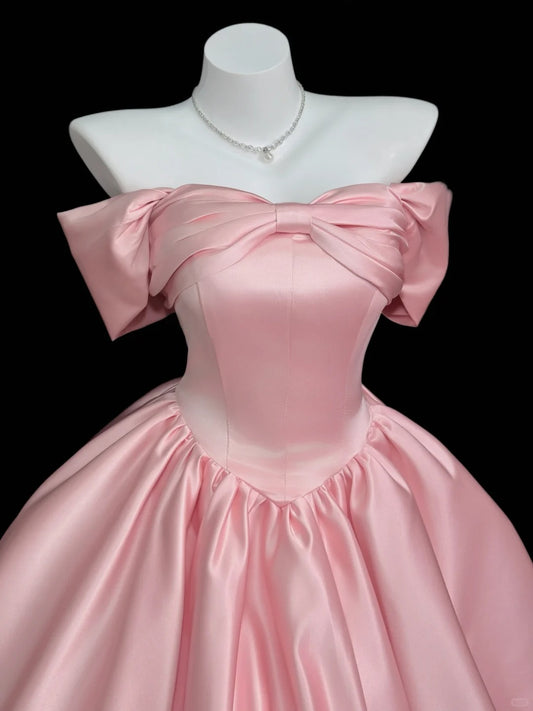 Cute Ball Gown Off The Shoulder Inspo Ideas Senior Short Mini Pink Hoco Gown Homecoming Dresses N4542