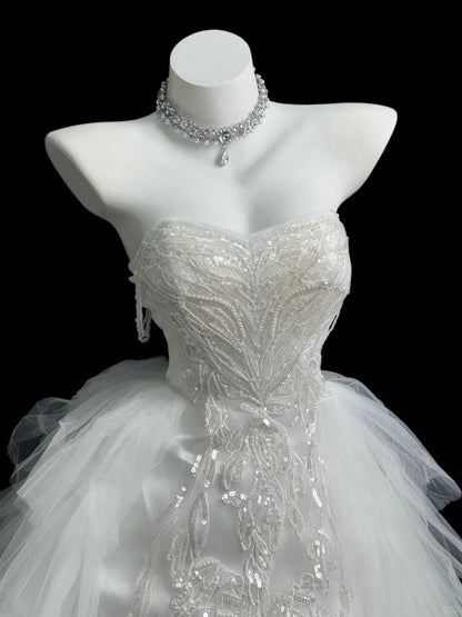 Cute Ball Gown Sweetheart Tulle White Short Mini High School Ideas Homecoming Dresses Inspo Birthday Dresses Senior Graduation Outfits RB7228