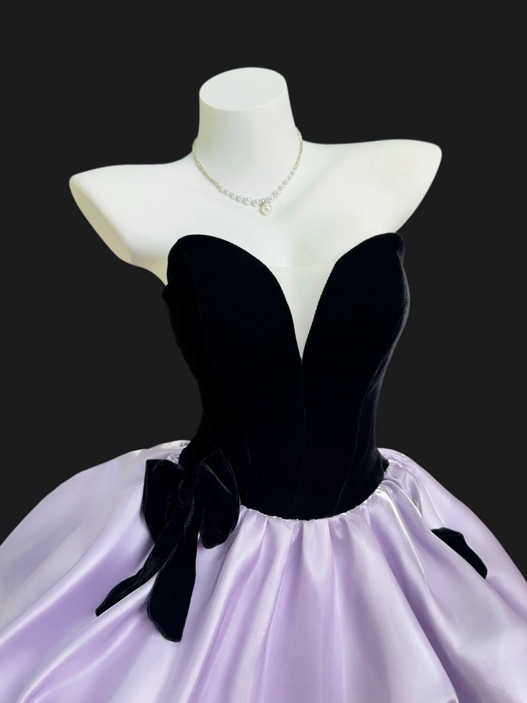 Modest Ball Gown Strapless Lilac Satin Long Quinceañera Dress Moda 2000 15 Quinceanera Dresses Ideas Sweet 16 Outfits RB7234