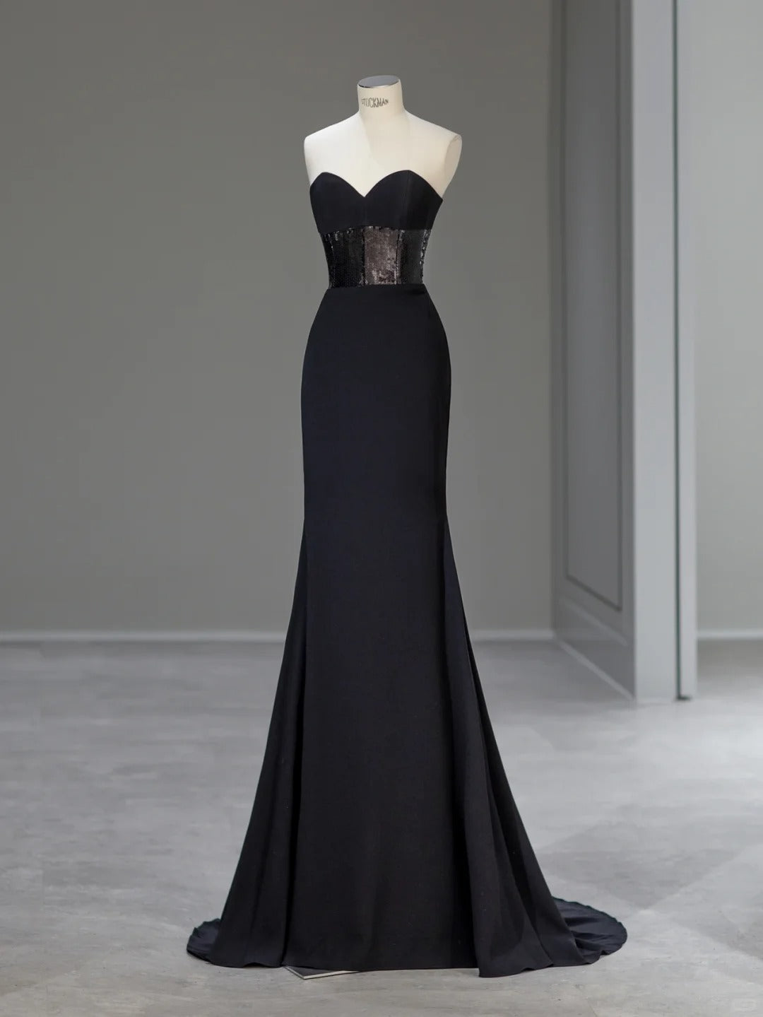 Magnifique Robe Sirène Cœur Soirée Noire Longue Robe de Bal Idée Tenues de Cérémonie RB3993