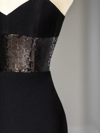 Magnifique Robe Sirène Cœur Soirée Noire Longue Robe de Bal Idée Tenues de Cérémonie RB3993