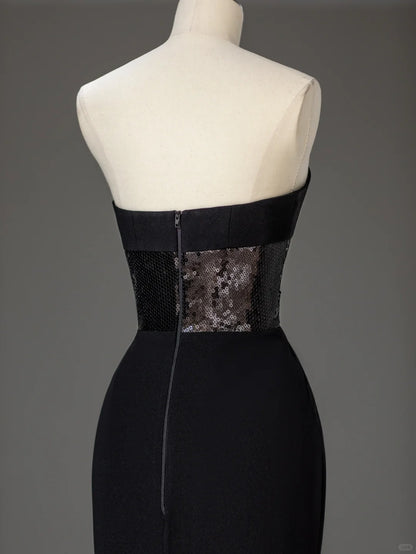 Magnifique Robe Sirène Cœur Soirée Noire Longue Robe de Bal Idée Tenues de Cérémonie RB3993