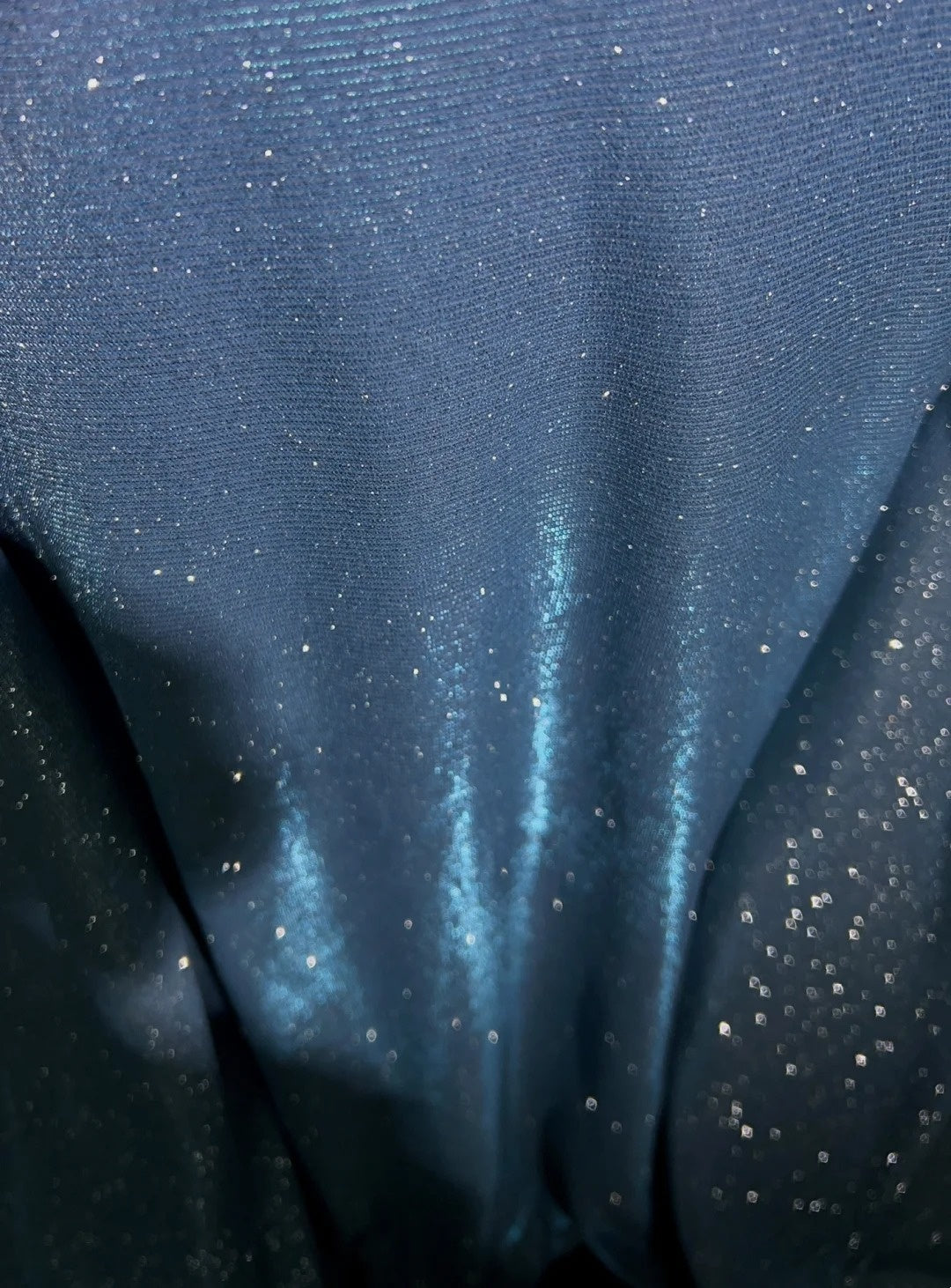 Inspiration Robes de Bal Élégantes Sirène Col V Bretelles Paillettes Bleues avec Volants pour Femmes Robe de Soirée N3227