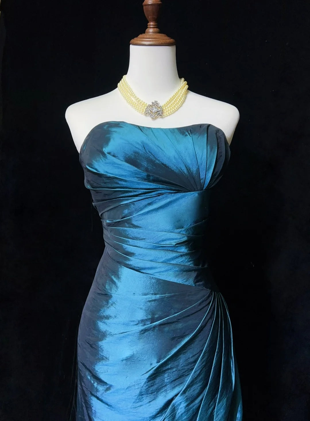 Pretty Sheath Strapless Navy Blue Knee Length Homecoming Dresses Hoco Gowns N2641