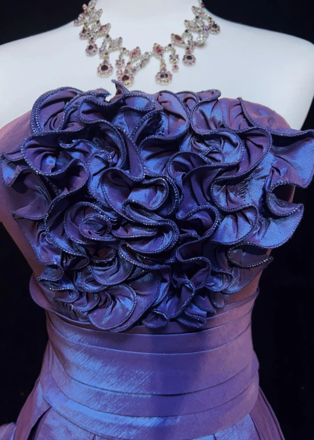 Vintage Ball Gown Strapless Purple Taffeta Short Party Dress Cocktail Gown Homecoming Dresses N3891