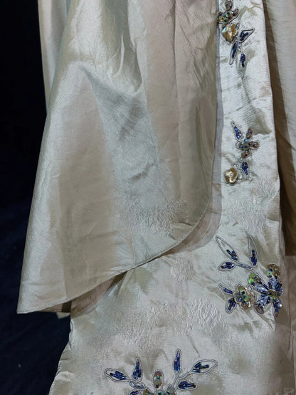 Bescheidene Abschlussballkleider Meerjungfrau Sweetheart Gold Taft Ärmellos Lange Formelle Abendoutfits N3640