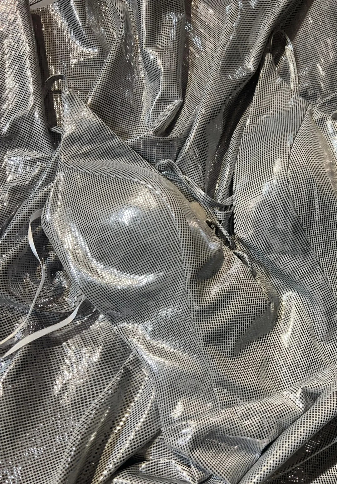 Vintage Abschlussballkleider Inspo Meerjungfrau Spaghettiträger Silber Rückenfrei 80er Lange Abendkleid N2741