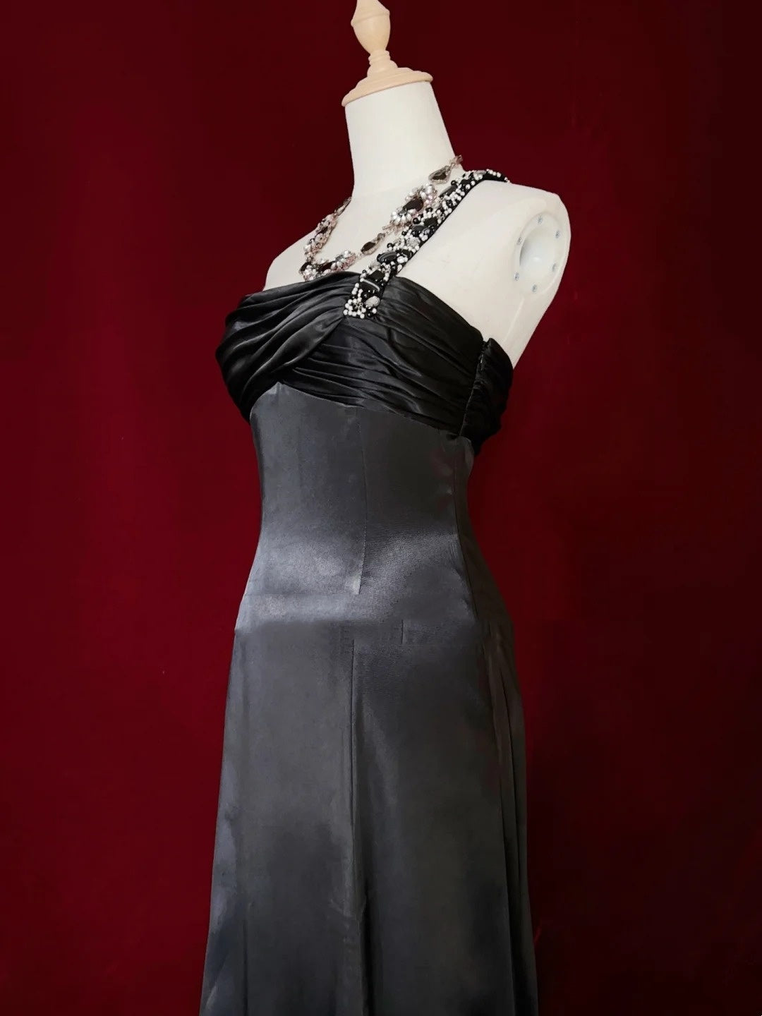 Bescheidene Ballkleider-Inspiration A-Linien-Kleid mit einer Schulter und Perlenstickerei für Damen, formelles Abendkleid N3280