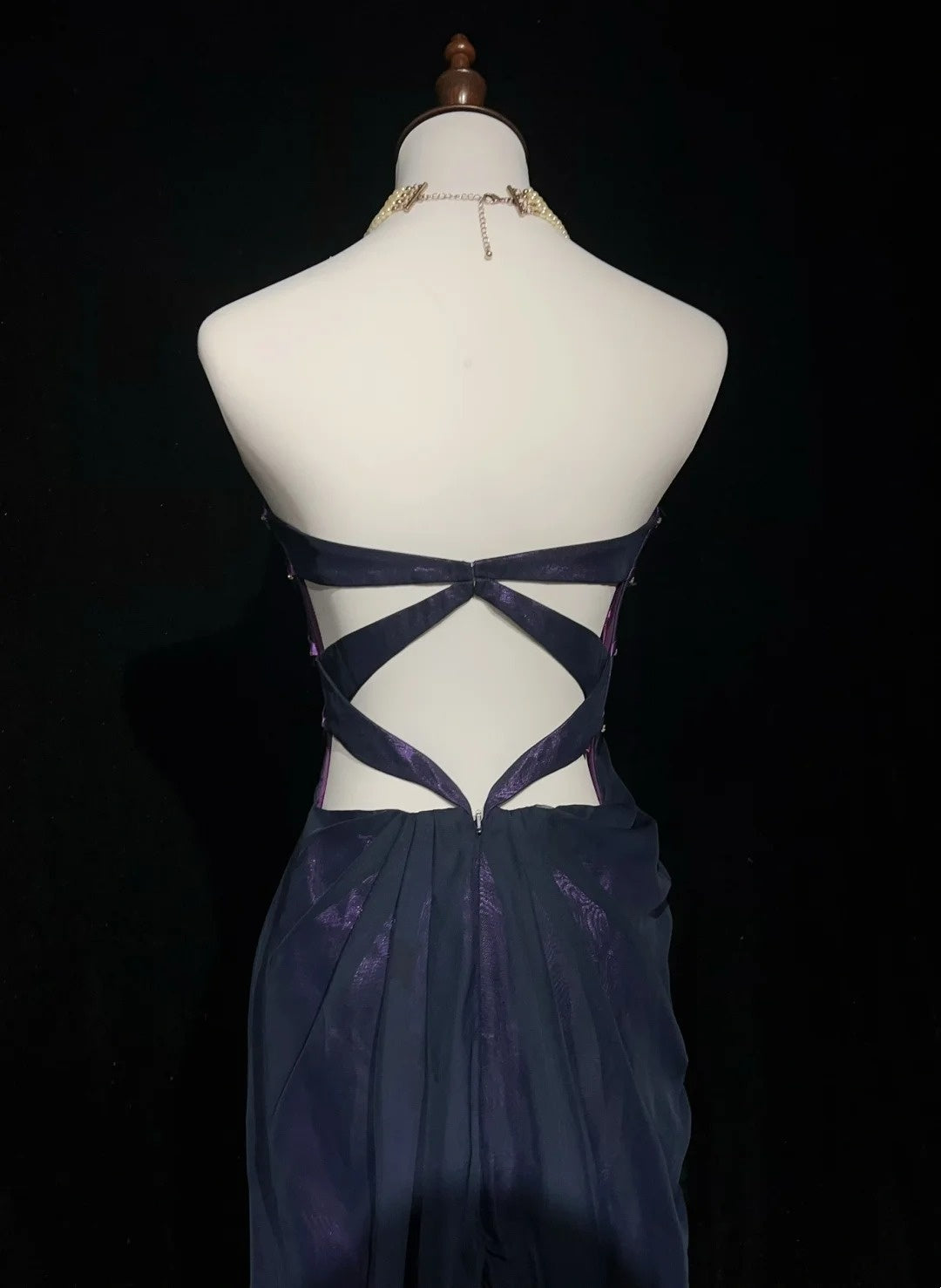 Vintage Prom Aesthetic Dresses A line Sweetheart Purple With Beading Long Formal Dress N3064