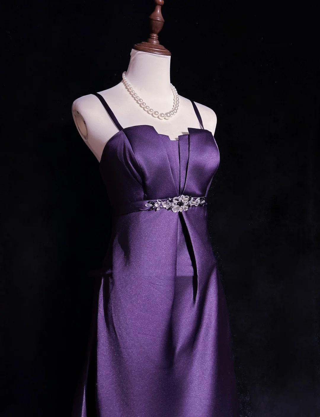 Robes de bal simples, ligne A, bretelles spaghetti, longueur thé, robe de soirée formelle N2530