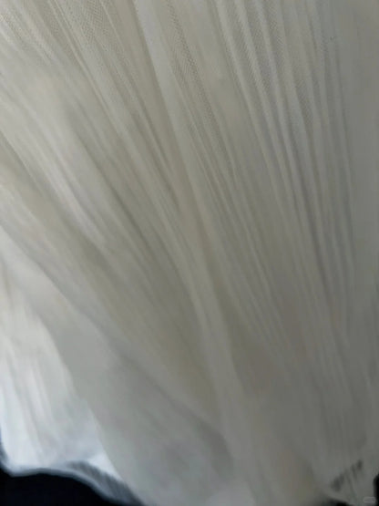 Unique Wedding Dresses A Line Spaghetti Strap White Tulle With Beading Long Bridal Gown N3646