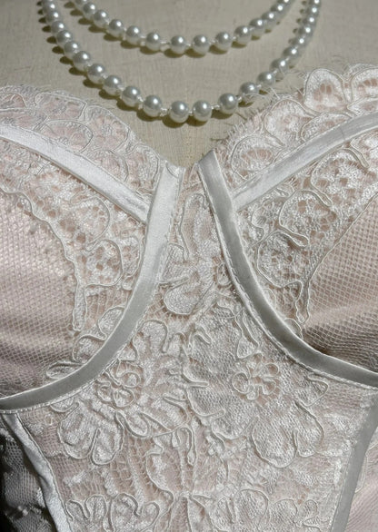 Robes de bal vintage sirène bustier rose dentelle à volants longue robe de soirée N2498