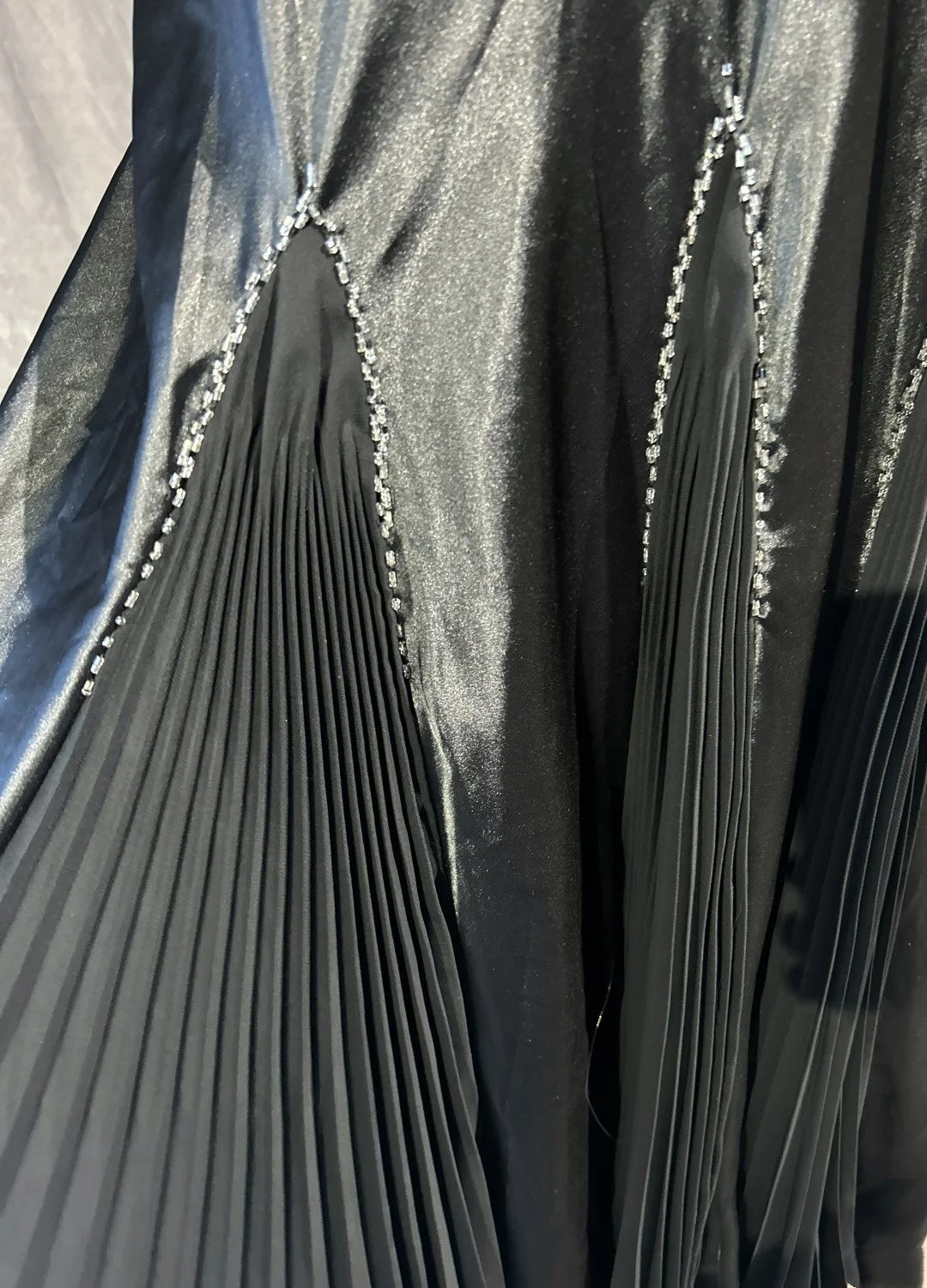 Vintage Prom Dresses Mermaid Spaghetti Strap Black Satin 90s With Ruffles Beading Long Formal Party Dress N2510