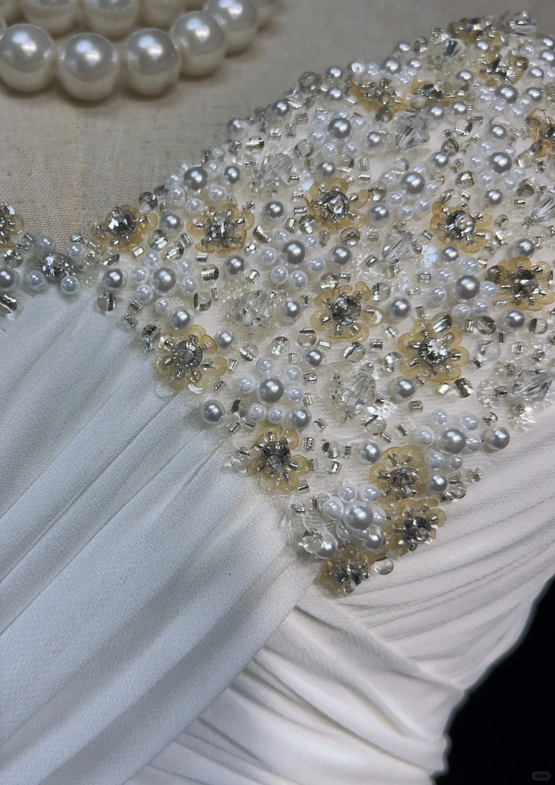 Unique Wedding Dresses A Line Sweetheart White With Ruffled Beading Long Bridal Gown N3644