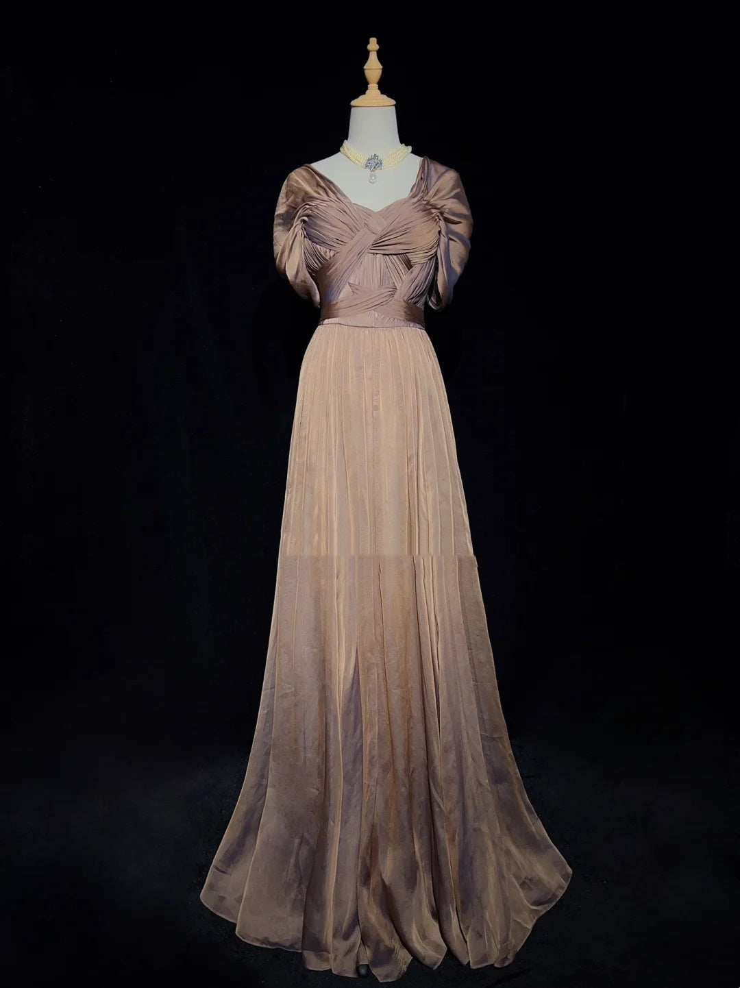 Vintage Prom Dresses 80s A Line Spaghetti Strap With Ruffled Long Evening Outfits N3454