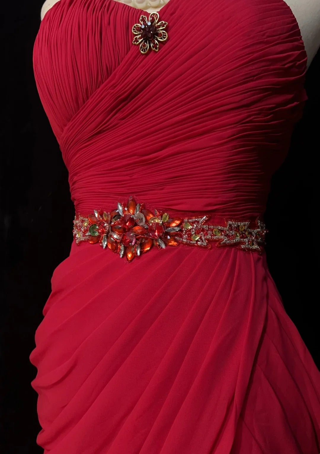 Süßes Etui-Kleid, herzförmiger Ausschnitt, Rot, Chiffon, kurz, Mini, 18. Geburtstagskleid, Heimkehrkleider N3681
