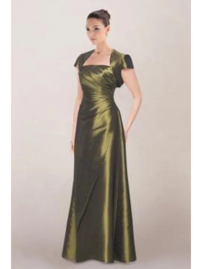 Vintage Prom Dresses Inspo A line Spaghetti Strap Olive Green Long 1990s With Beaded Jacket Formal Gowns N3381