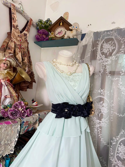 Vintage A Line Mint Green Chiffon Short Cocktail Homecoming Dresses Ideas Hoco Outfits RB5295