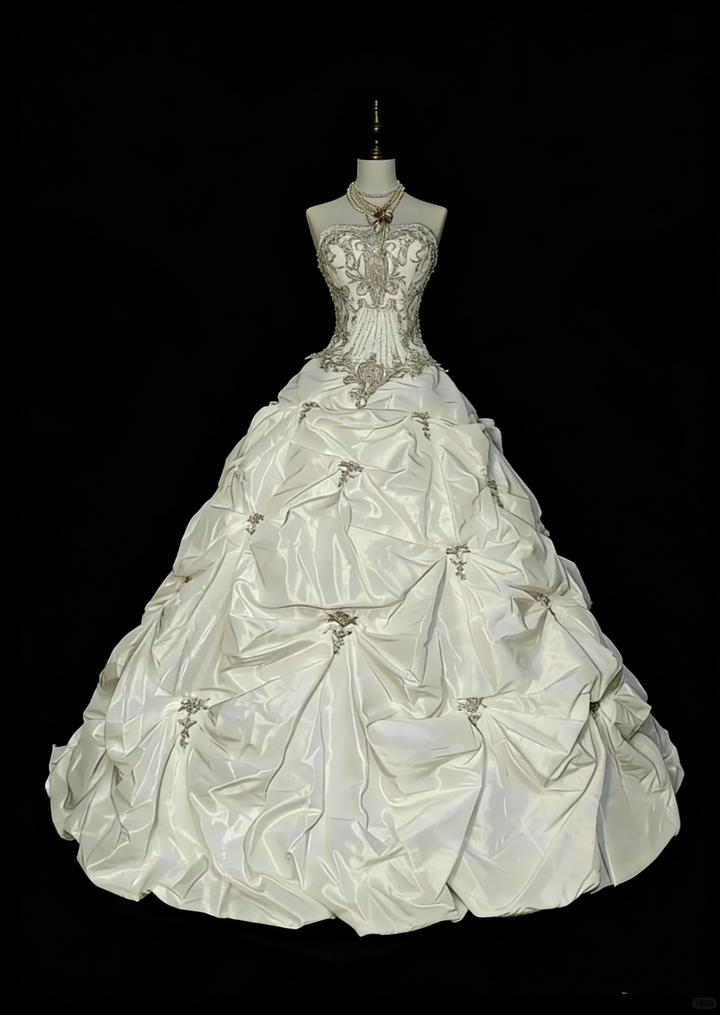 Robe de mariée vintage années 80, robe de bal bustier longue, robe de mariée cintrée N1594