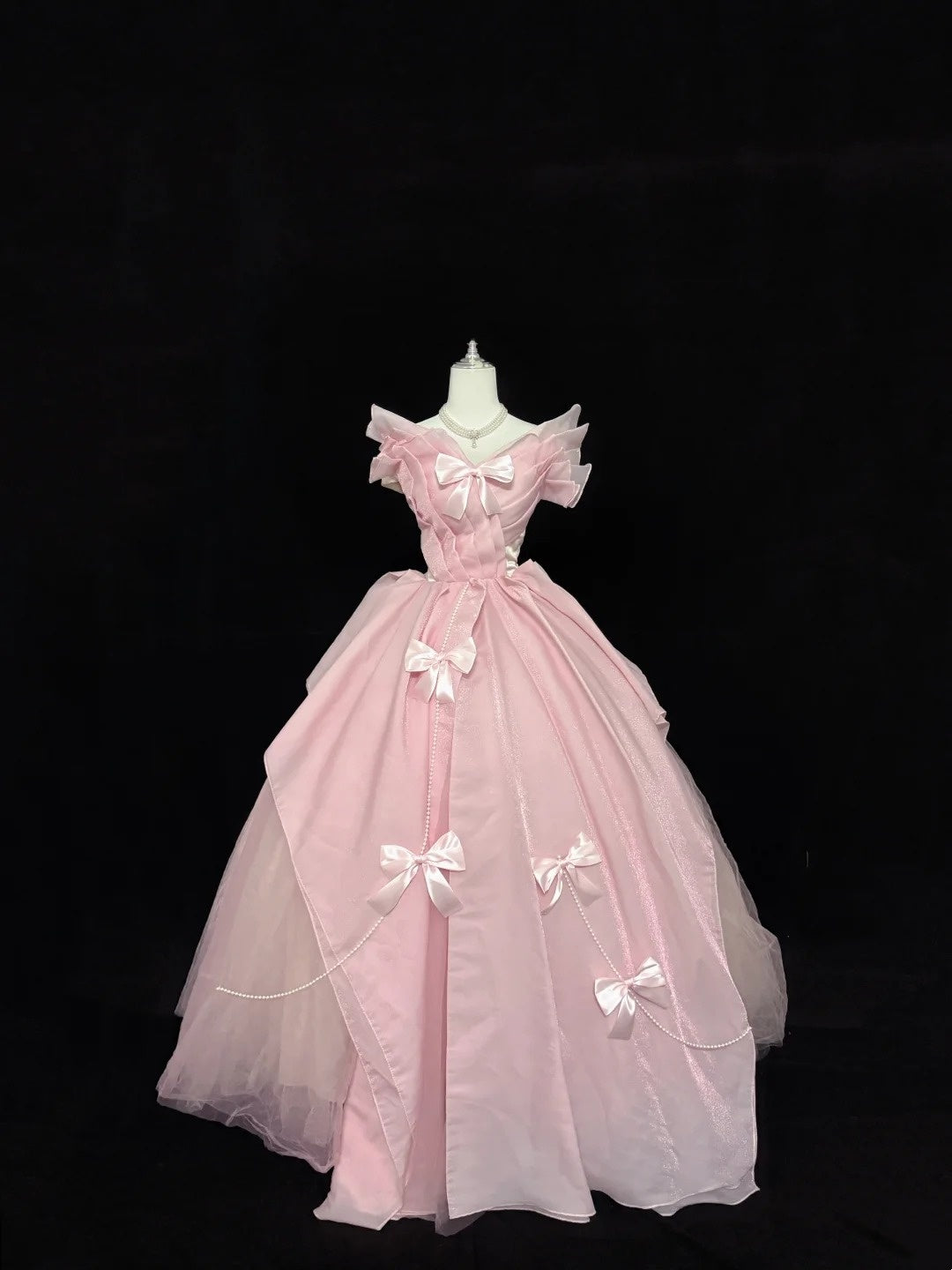 Sweet 16 Dresses Long Ball Gown Sweet Sixteen Long Birthday Dress V Neck Tulle Formal Gown RC0275