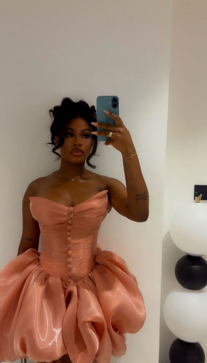 Aesthetic Hoco Photo Ideas Ball Gown Sweetheart Pink Short Homecoming Dresses Party Cocktail Hoco Outfits RB8904