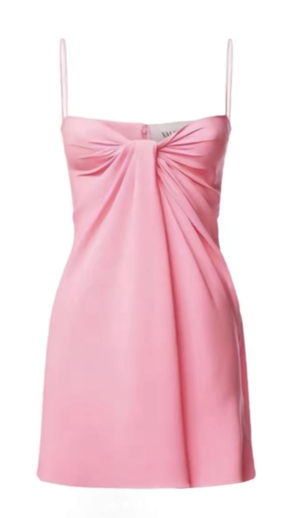 Einfaches A-Linien-Spaghettiträger Rosa Kurzes Hoco-Kleid Heimkehrkleider RB4167