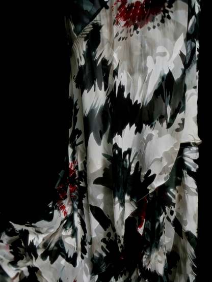 Robes de bal vintage esthétique Années 60 Rétro Noir Floral Sirène Longue Robe de soirée N2135