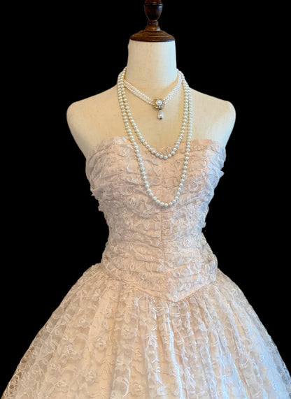 Inspiration Tenues de Soirée : Robe de Bal Unique, Bustier Cœur, Dentelle Rose, Longueur Mi-mollet, Bal de Promo RB4021