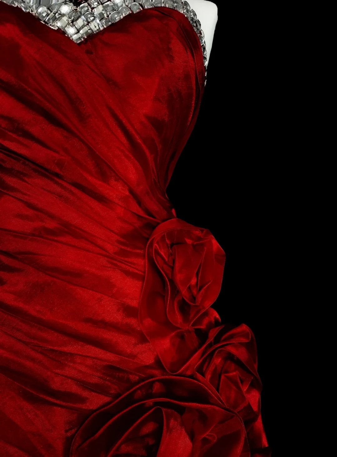 Robe Courte Moulante Rouge Cœur Unique Fourreau Inspiration Vintage Années 2000 Robes de Bal N2013