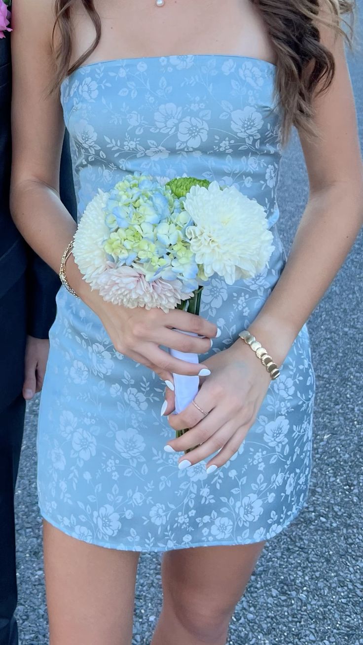 Pretty Sheath Strapless Blue Satin Homecoming Dress University Ideas Inspo Short Hoco Court Gowns RB7237